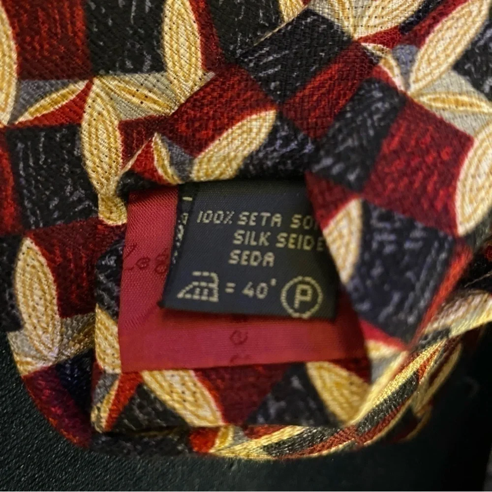 Vintage Y2K Ermenegildo Zegna Printed Silk Tie